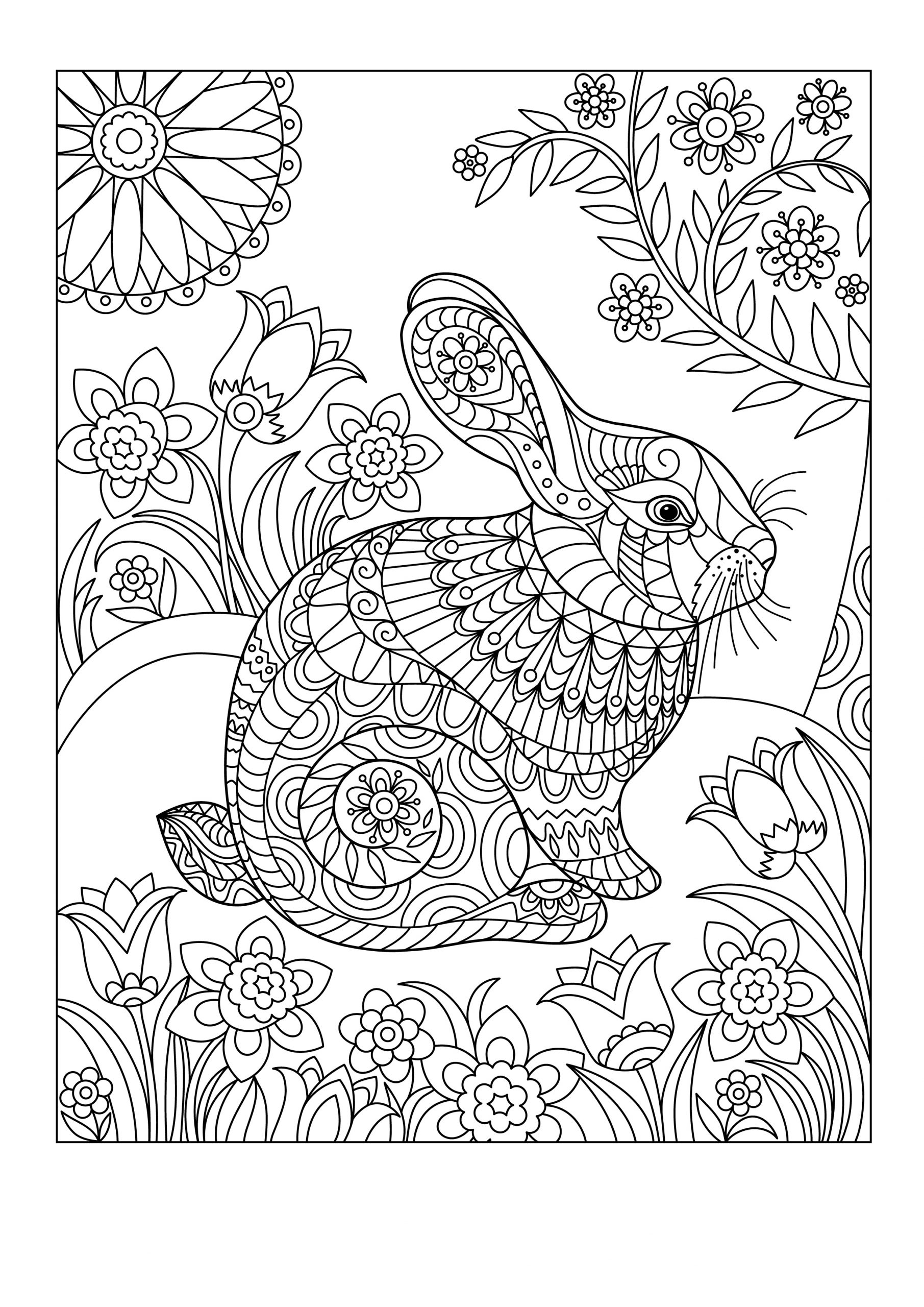 Spring Rabbit Coloring page 20   Burritt On The Mountain